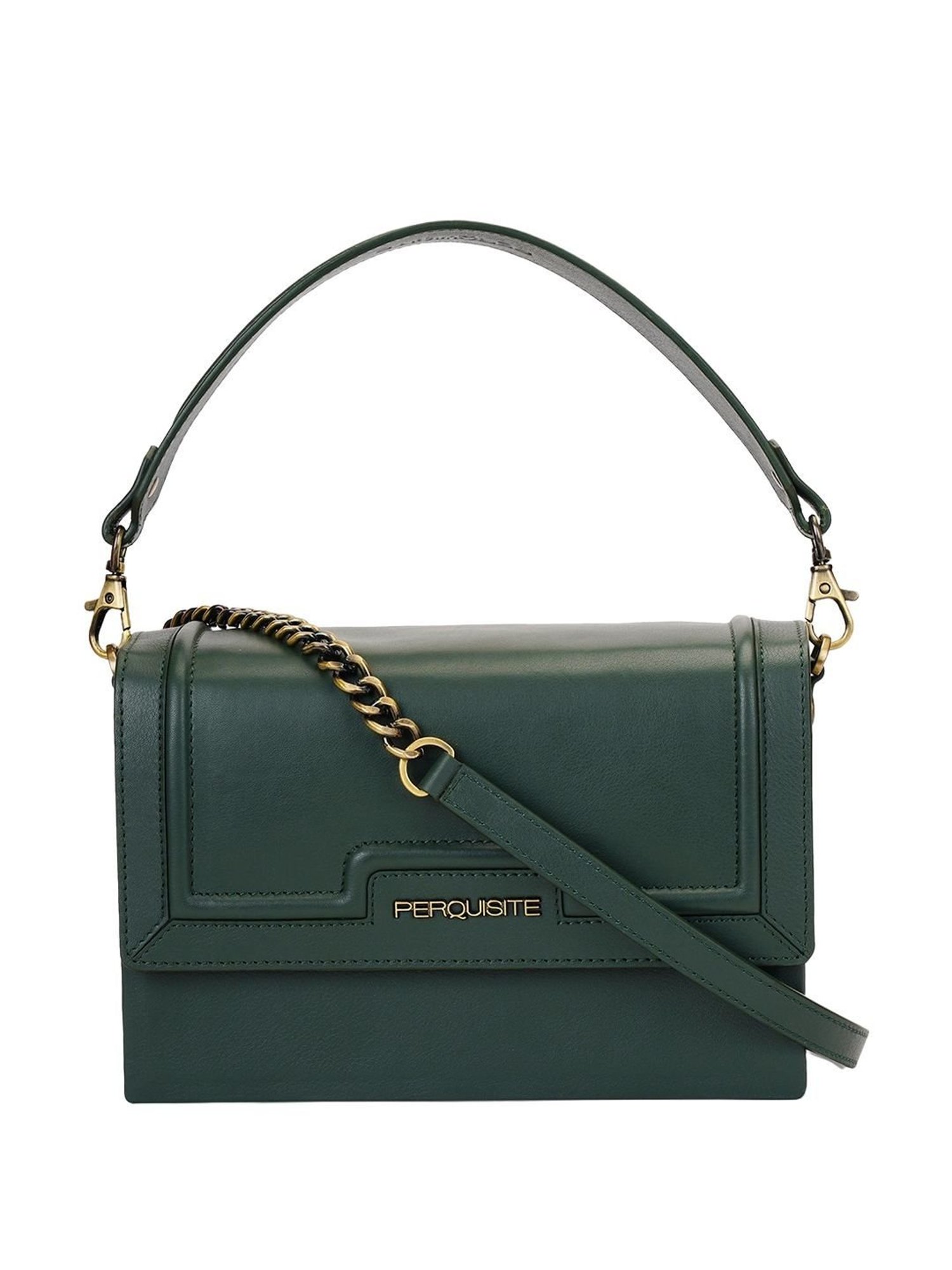 PERQUISITE RAINA Green Solid Small Sling Handbag
