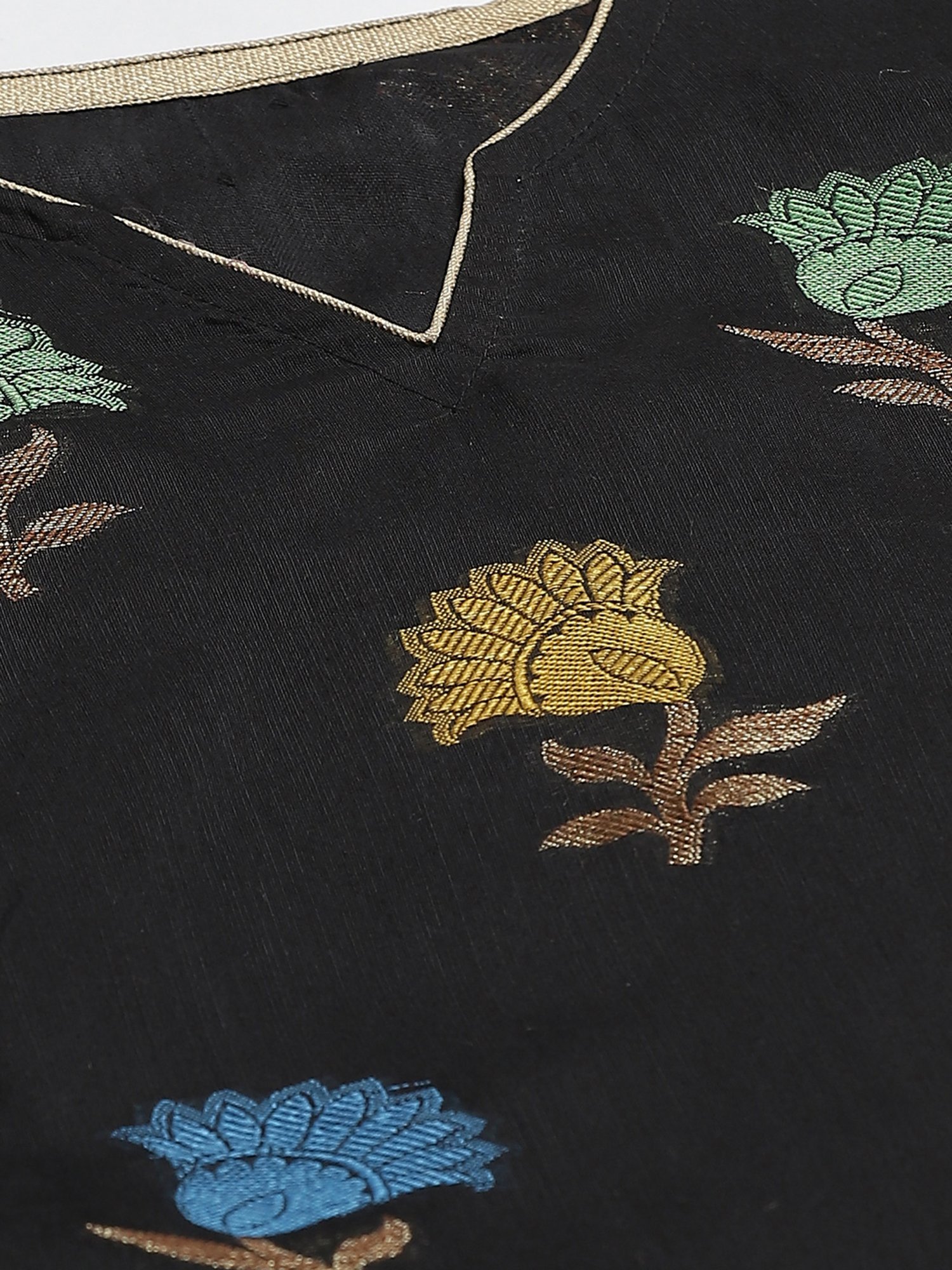 Chhabra 555 Black Textured Kurta With Sharara & Dupatta