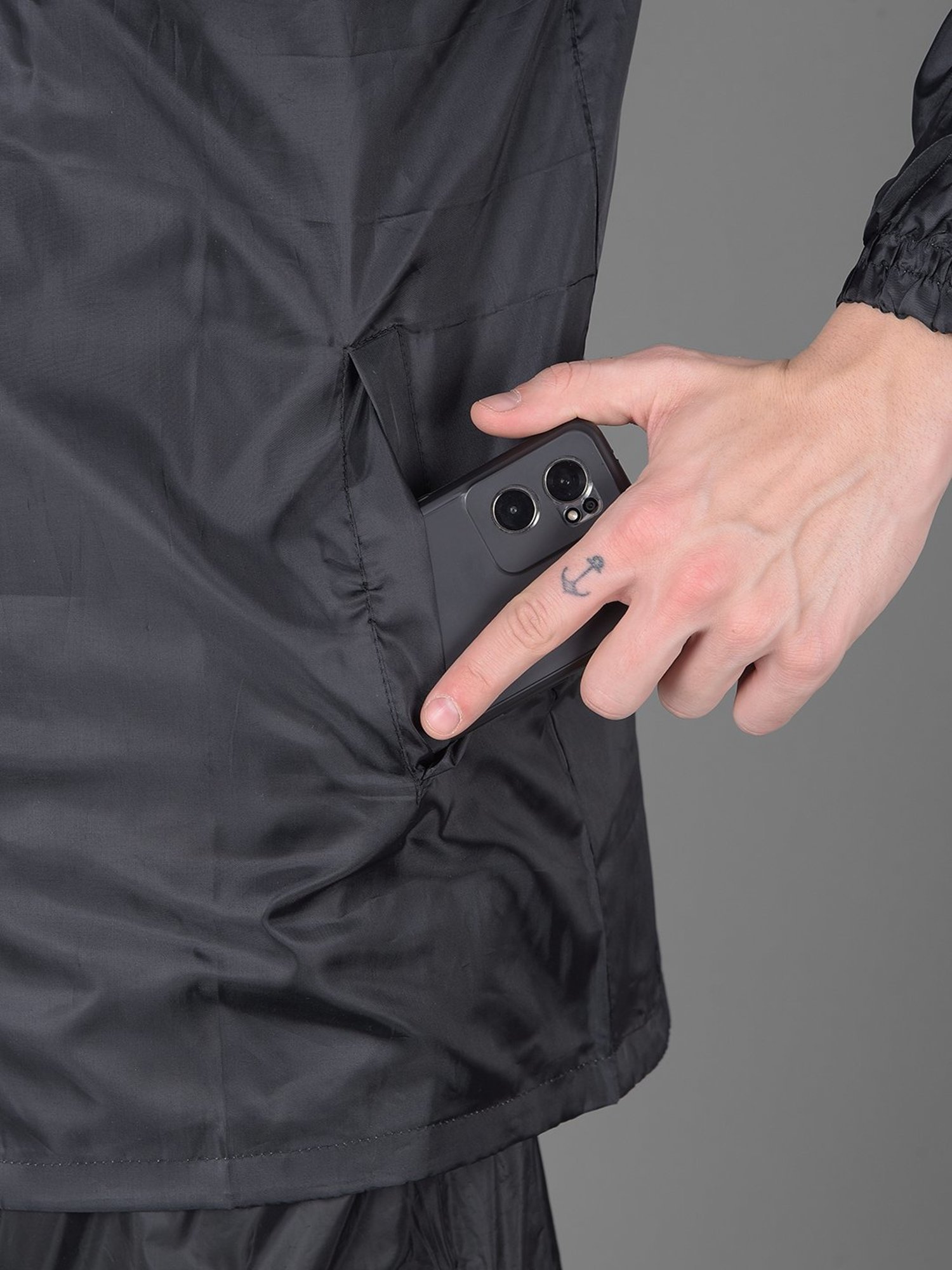 Wildcraft Red & Maroon Regular Fit Colour Block Rainwear Jacket