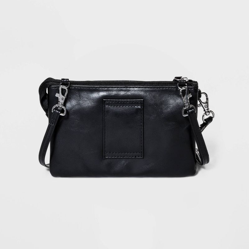 Stella & Max Zip Closure Crossbody Bag - Black