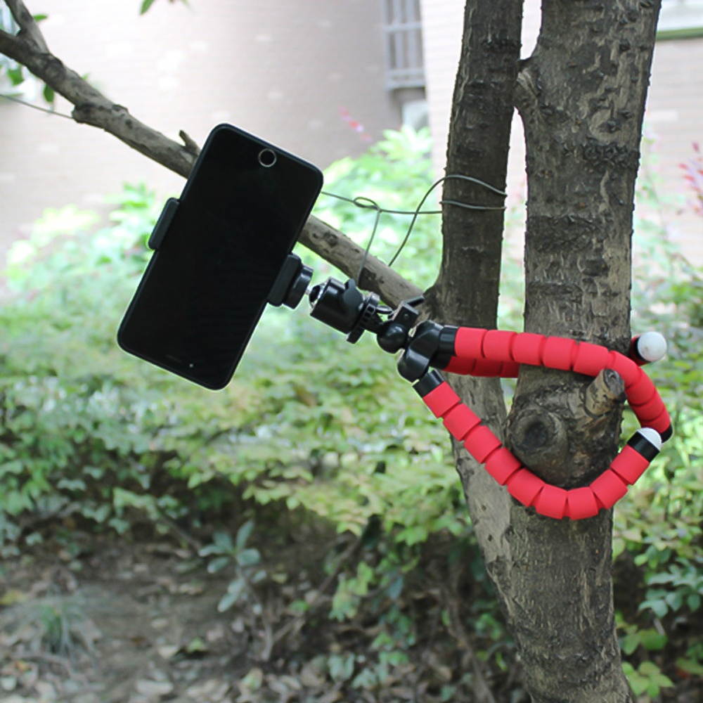 Portable Mini Octopus Tripod Stand with Phone Holder for Live Streaming Selfie