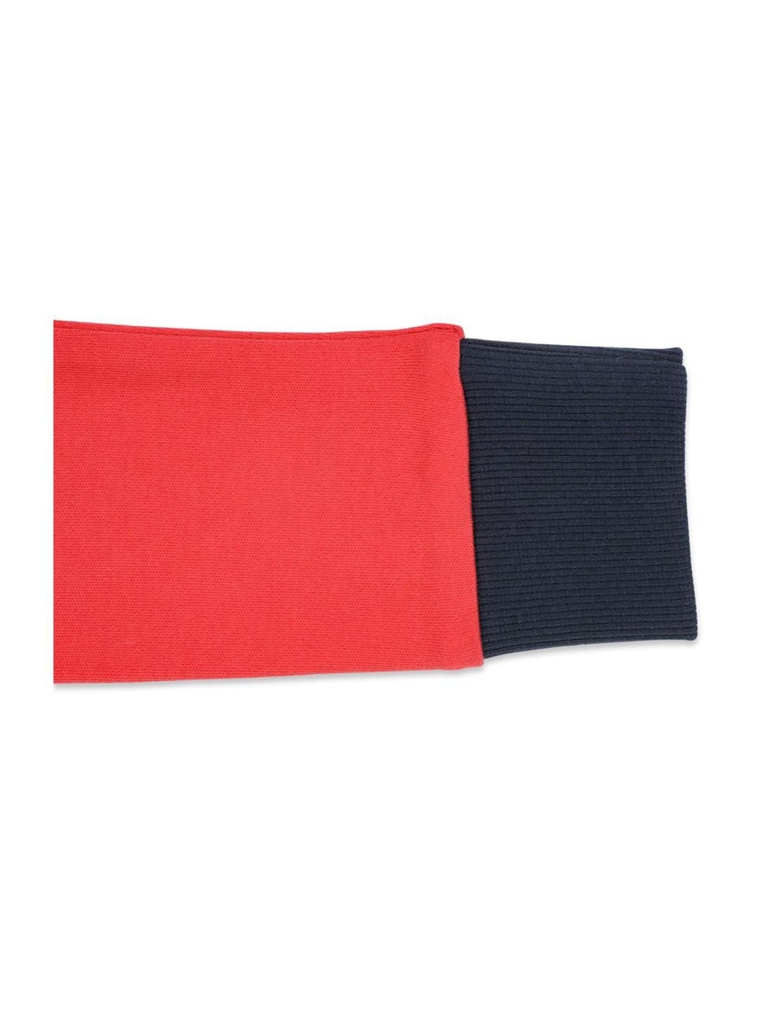 Greendigo Boys Red & White Applique Full Sleeves T-Shirt Set