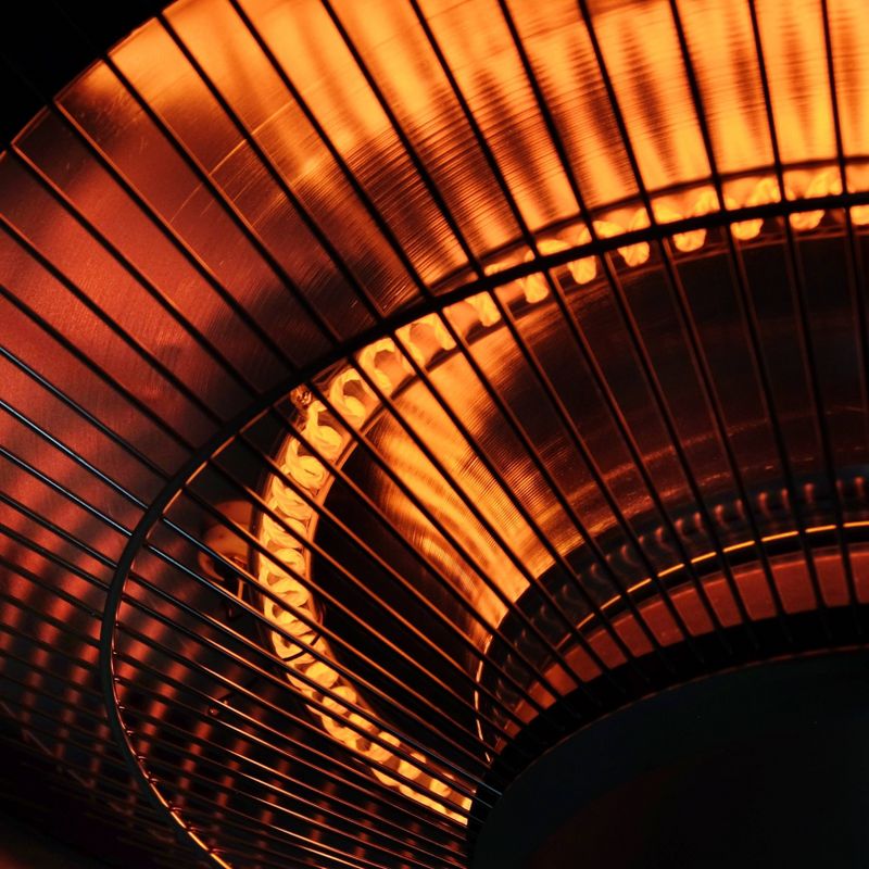 1500W Electric Infrared Stainless Steel Patio Heater with Table - Permasteel