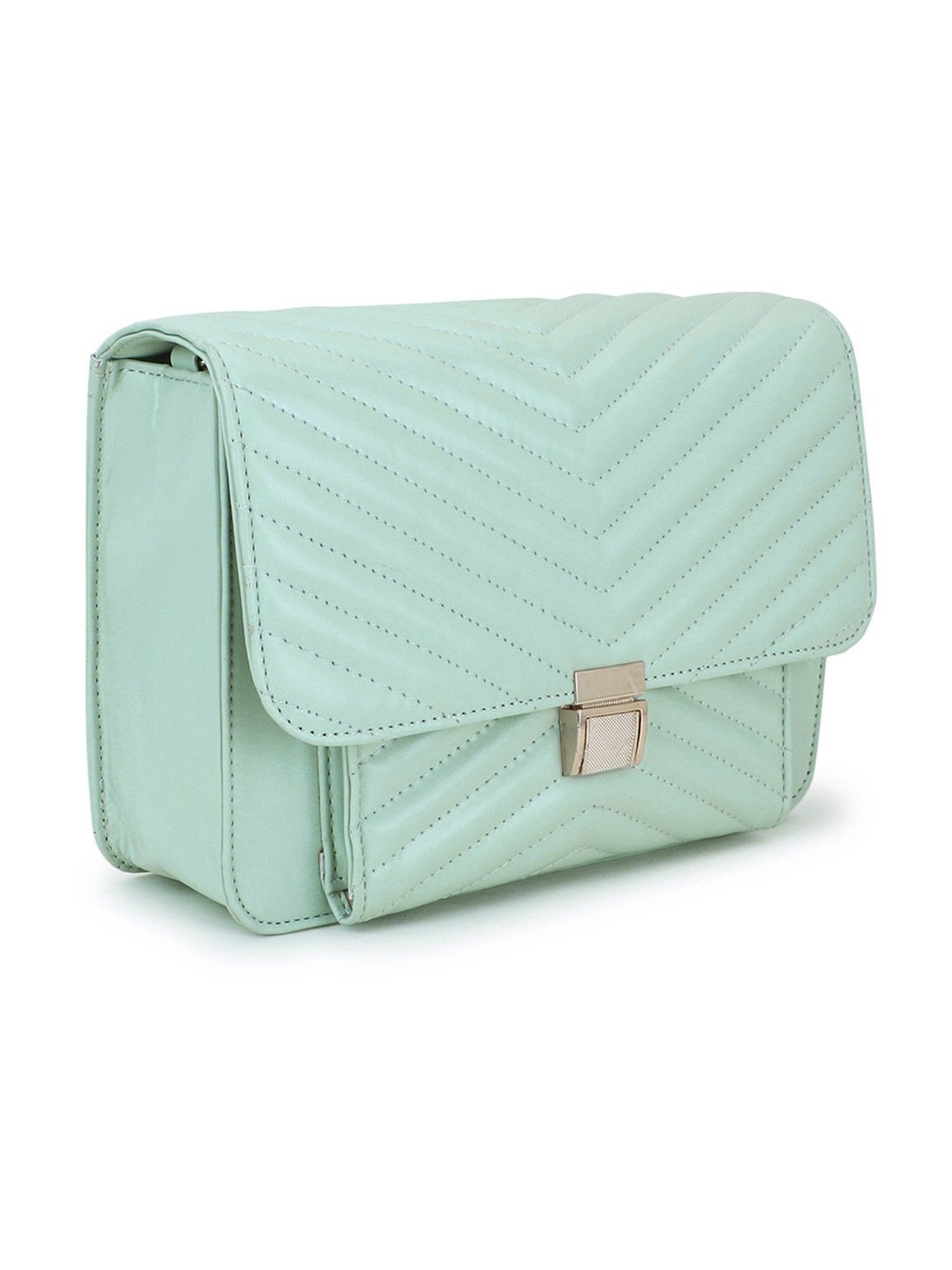 Spice Art Green Solid Medium Envelope Shaped Cross Body Bag