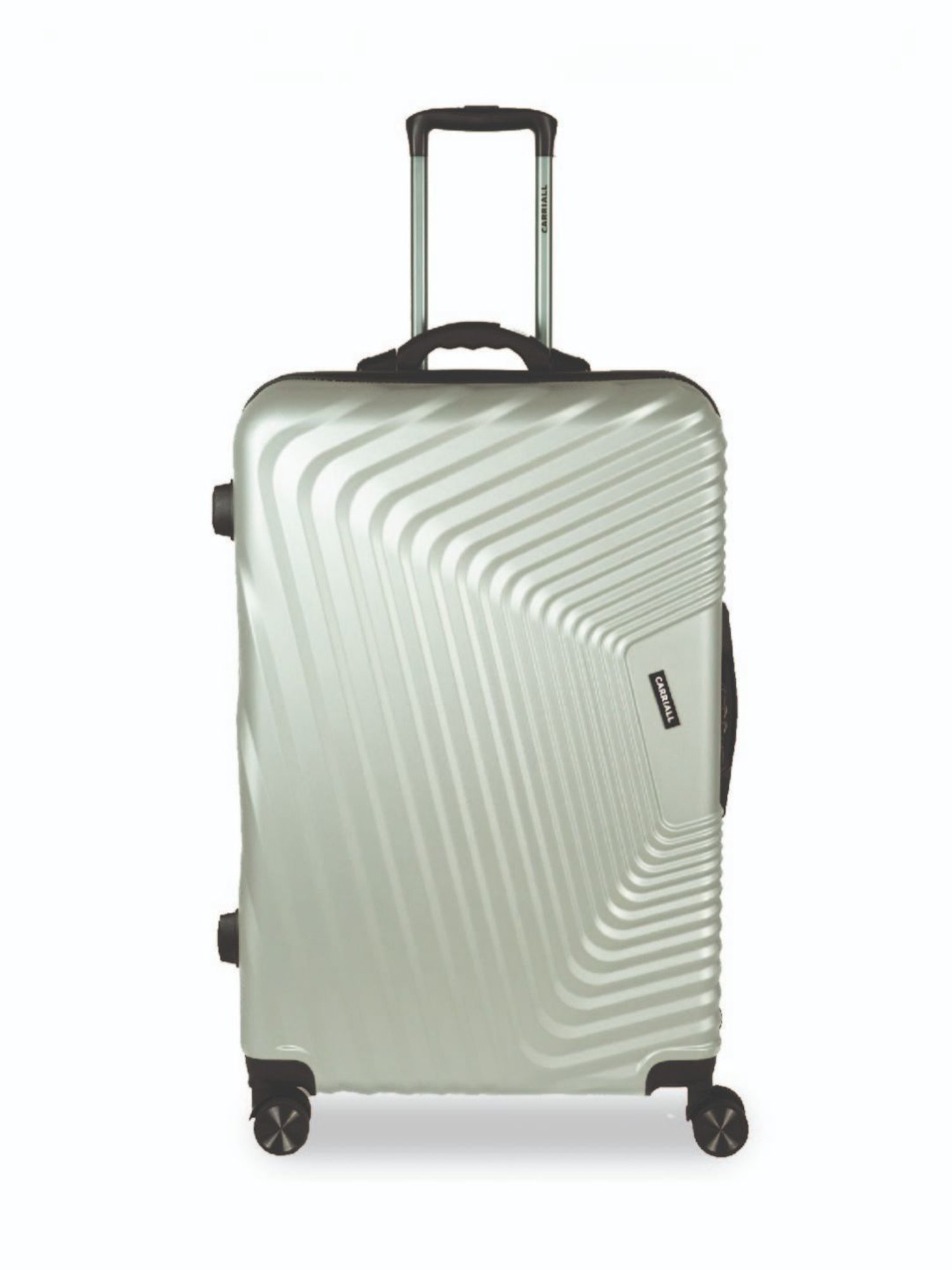 Carriall Silver 8 Wheel Medium Hard Checked Luggage - 44.5 cm