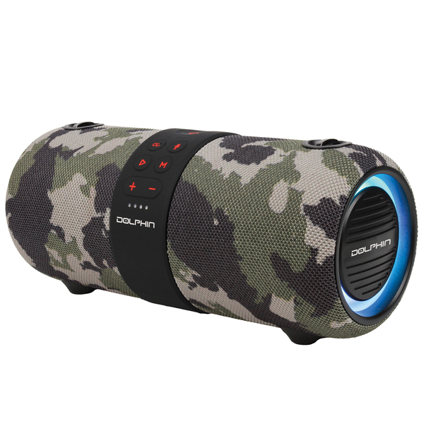 LX60 Series Waterproof Portable Bluetooth(R)/FM Radio/USB/microSD(TM) Card Boom Box with DSP (Camouflage)