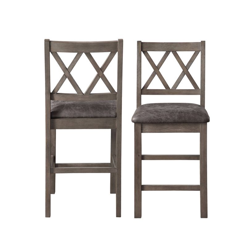 24" Set of 2 Lori Counter Height Barstools Mocha - Steve Silver