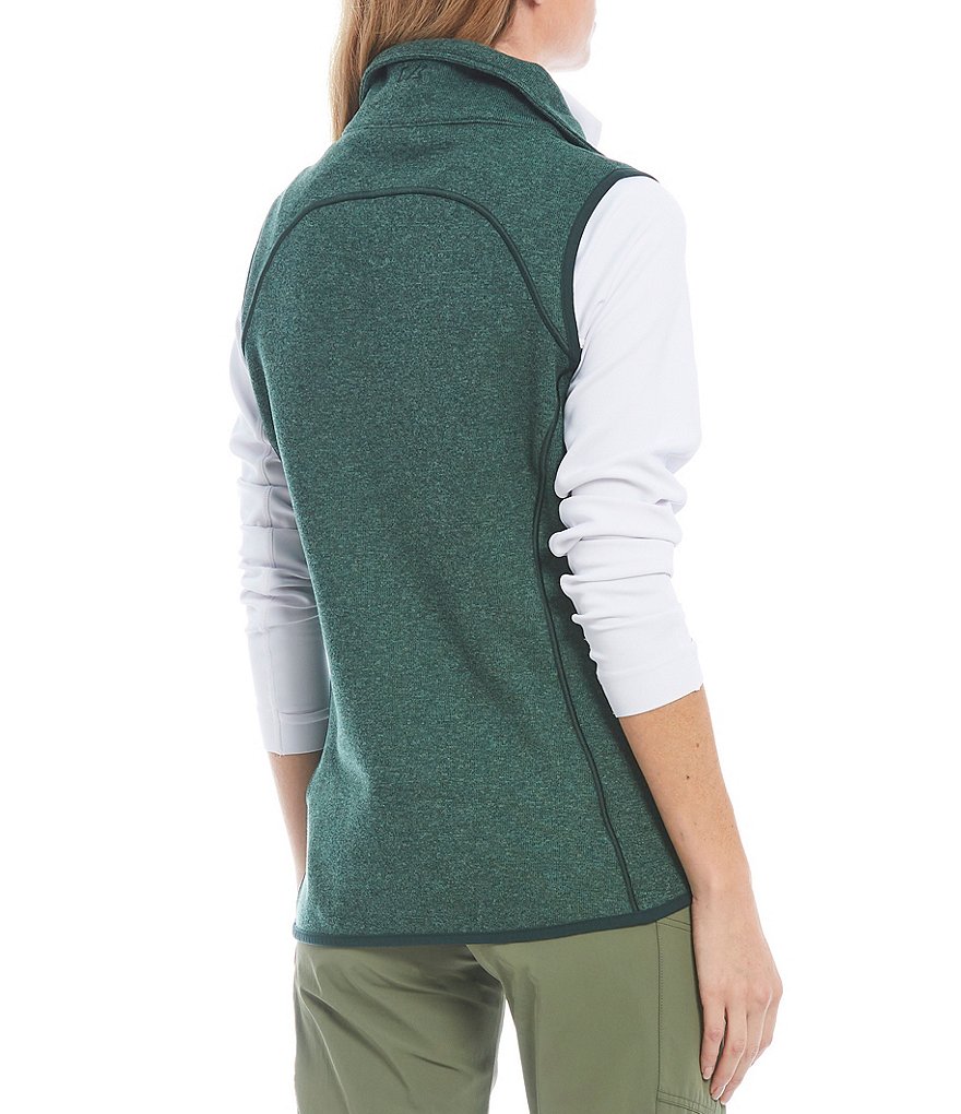 Cutter & Buck Mainsail Sweater-Knit Fleece Stand Collar Full Zip Vest
