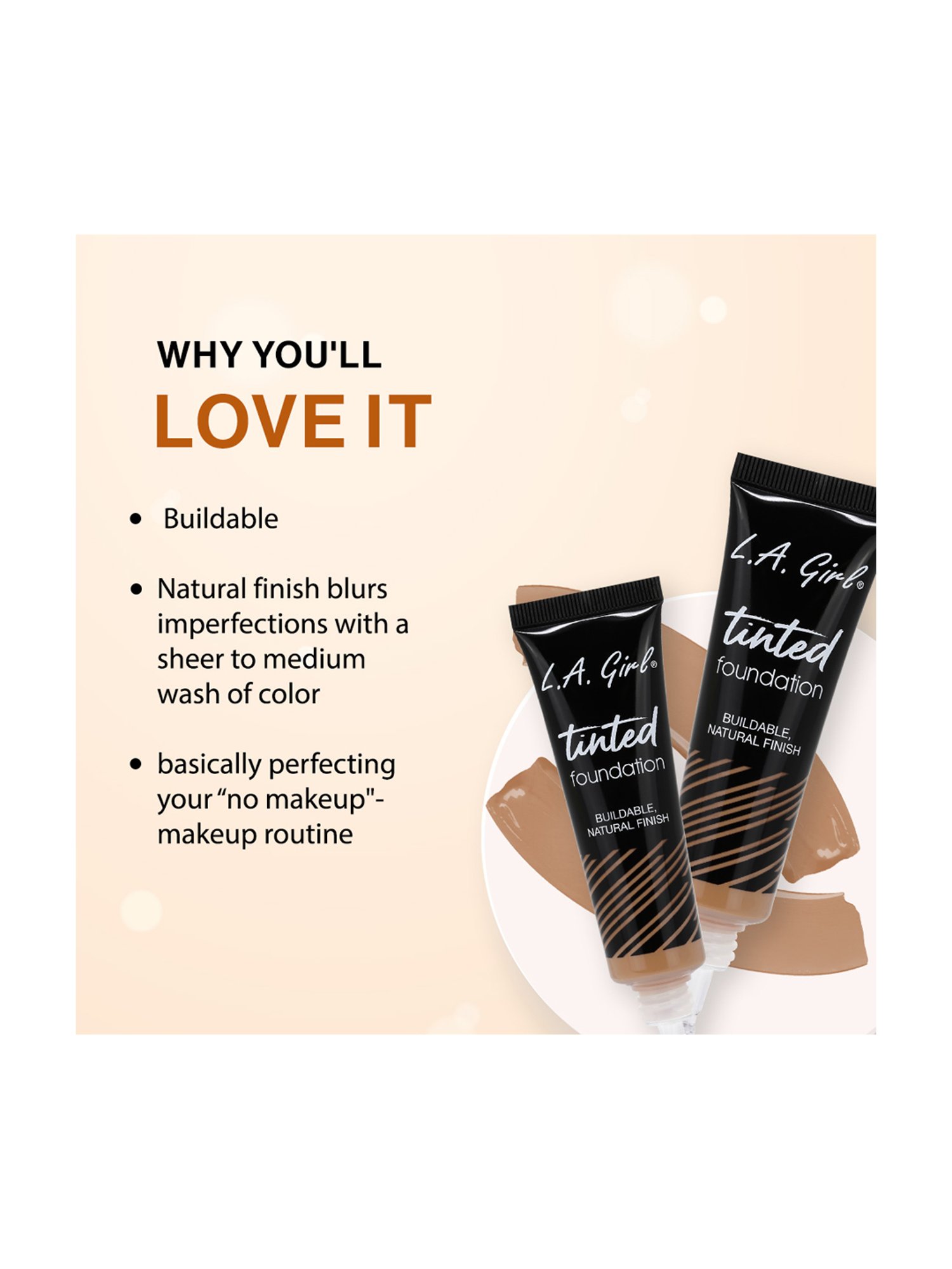 L.A. Girl Tinted Foundation Caramel - 30 ml