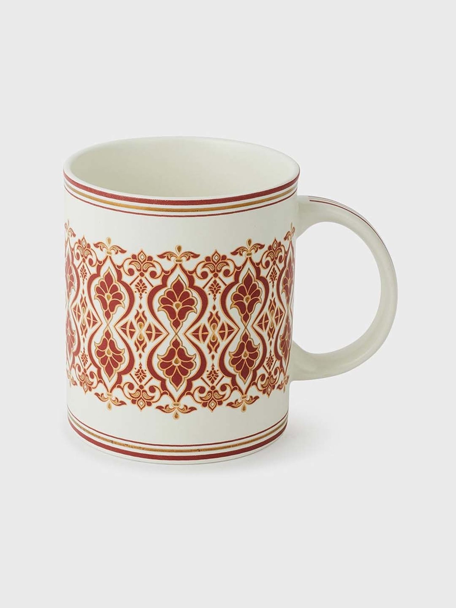 Fabindia Chitra Red Ceramic Monotone Mug (270 ML)