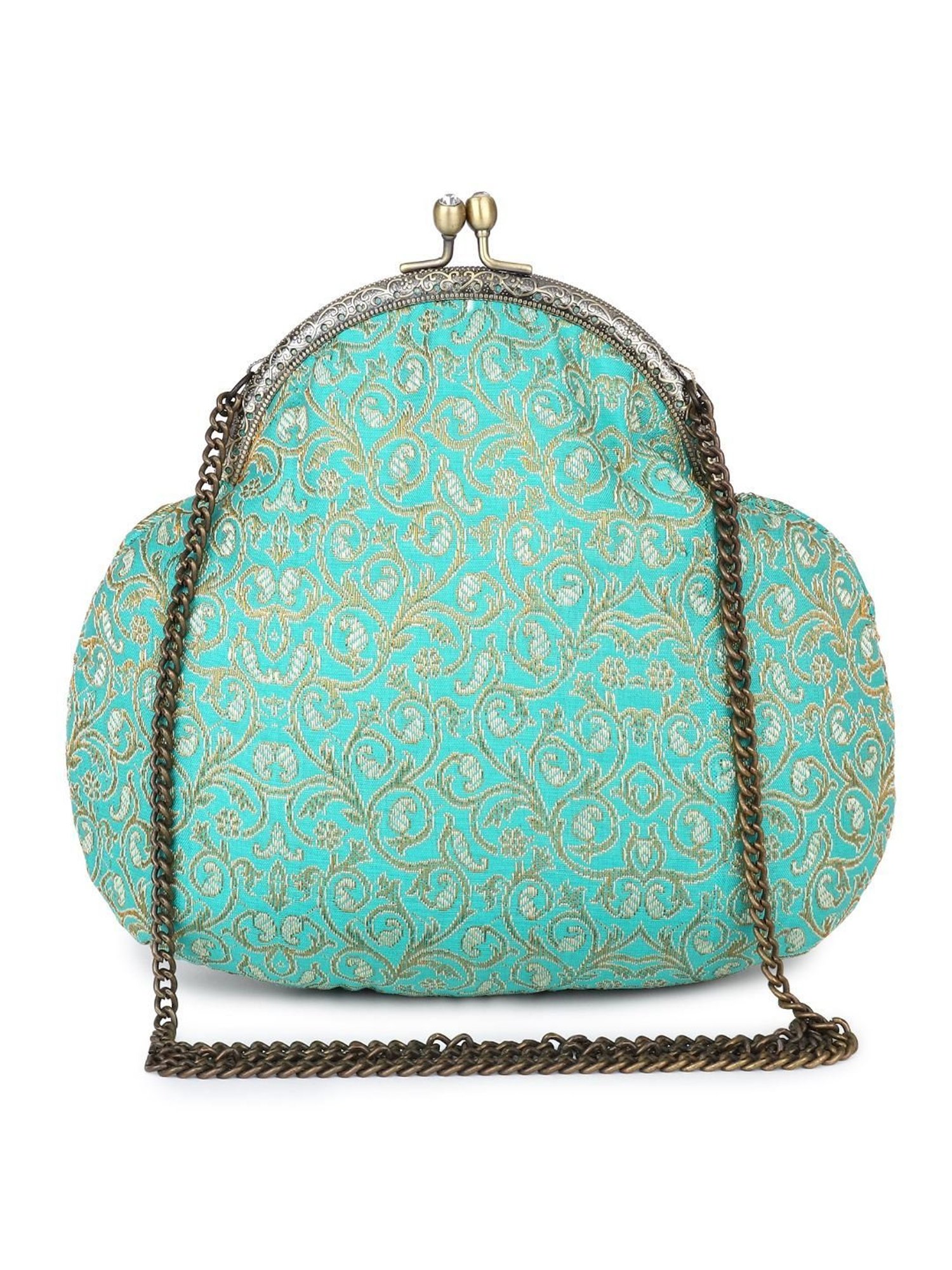 Tarini Nirula Araa Green Embroidered Small Clutch