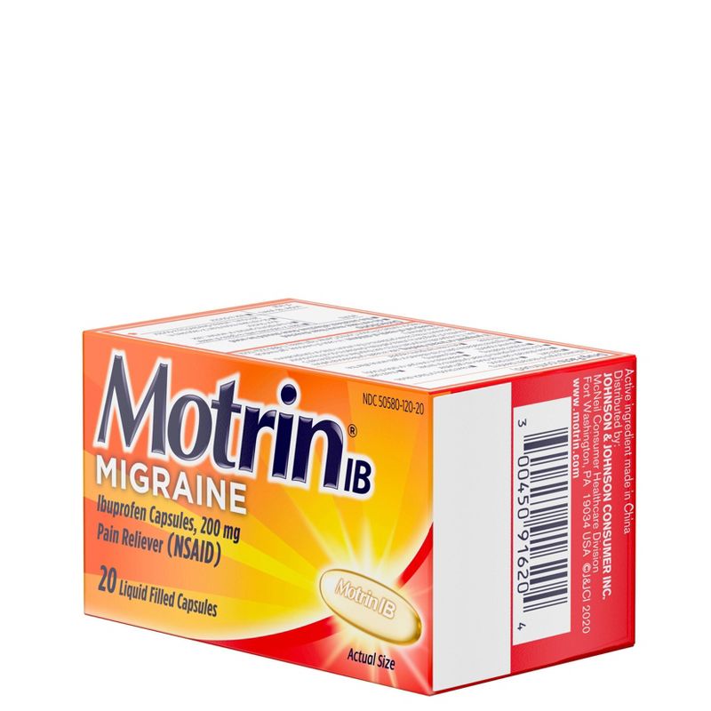 Motrin Ibuprofen (NSAID) Migraine Liquid Filled Caplet - 20ct