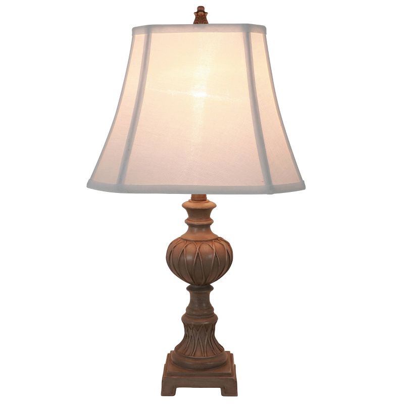 25" Frances Carved Resin Table Lamp French Finish - Decor Therapy