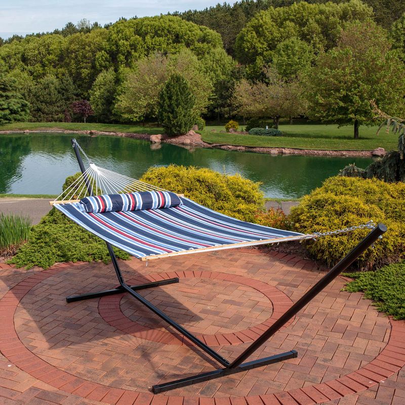 Blue Wave Island Retreat 15' Hammock Set - Blue Cover