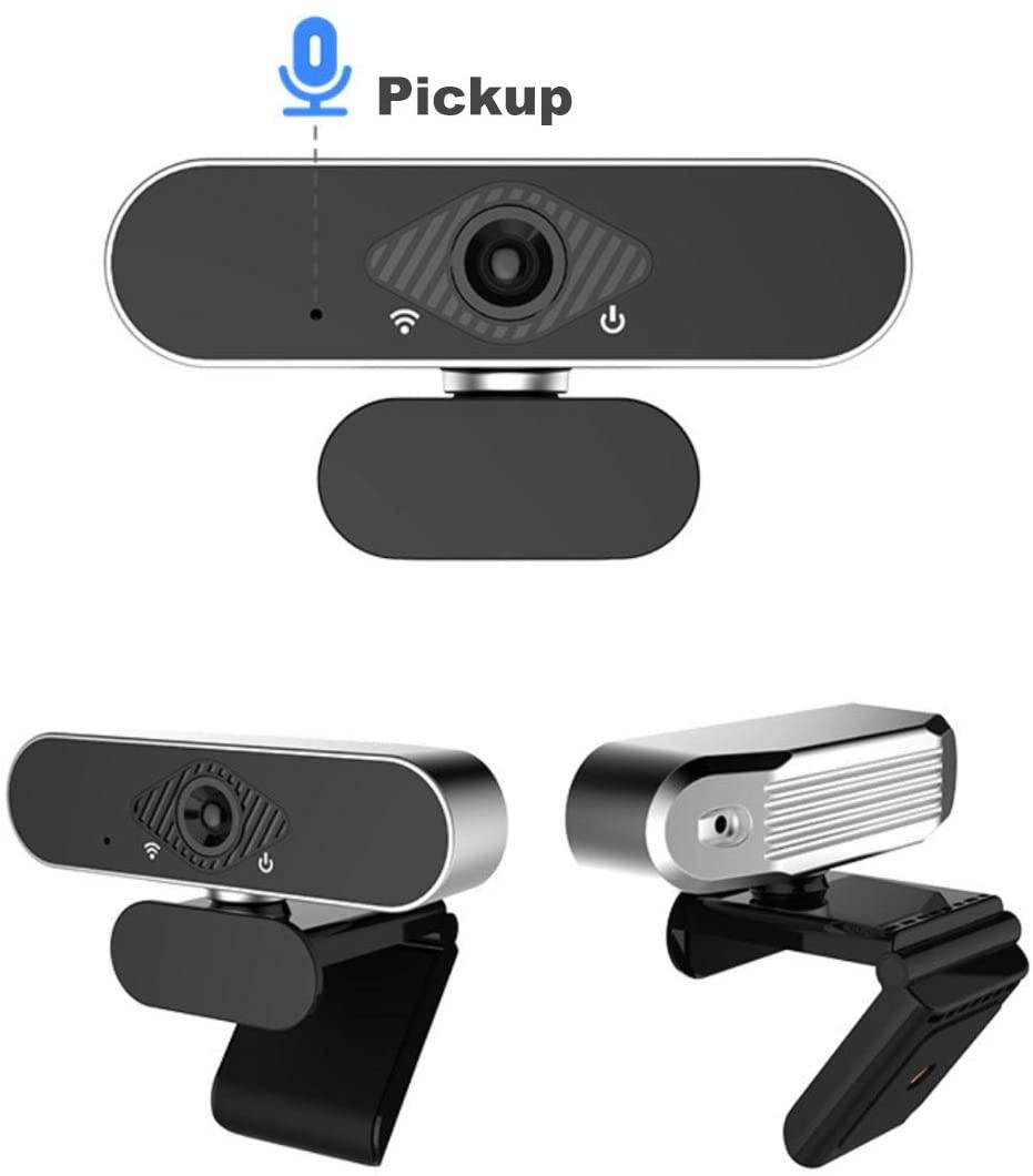 Webcam with Microphone, 1080P HD Webcam Streaming Computer Web Camera -USB Wide Angle Computer Camera for Mac YouTube Skype OBS Laptop Desktop Webcam for Video Calling Gaming Recording Conferencing