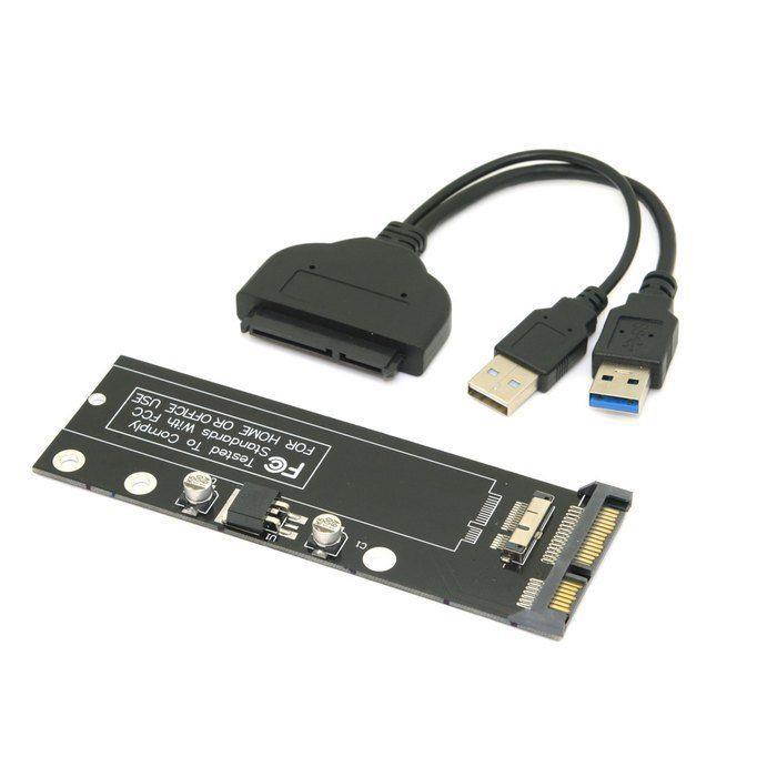 USB 3.0 to SATA 22p Hard Disk Drive PCBA Adapter for 2010 2011 MacBook Air 12+6pin SSD HDD Converter
