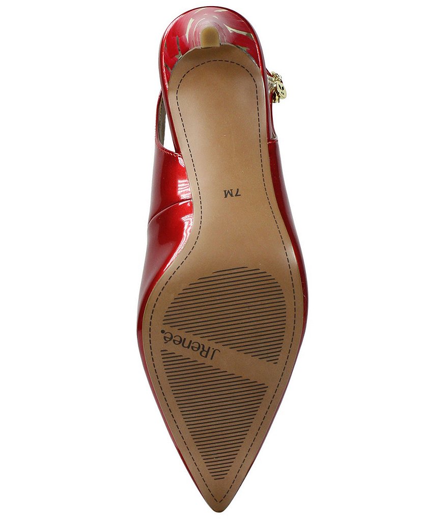 J. Renee Belamie Patent Slingback Pointed Toe Pumps