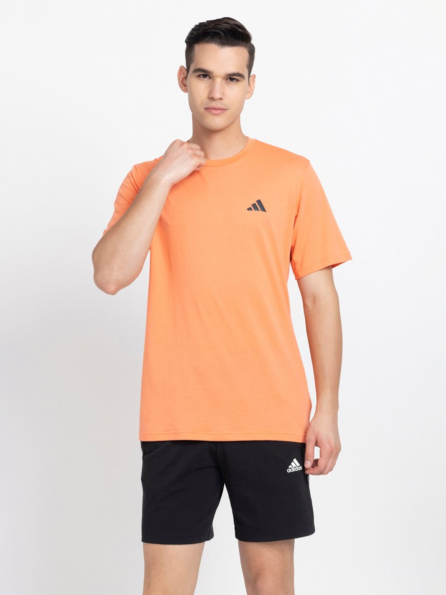 adidas Orange Regular Fit Train Essentials Comfortable T-Shirt