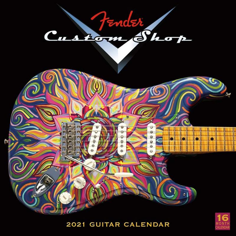Sellers Publishing 2021 Fender Custom Shop Guitar 16-Month Wall Calendar Fender Guitar