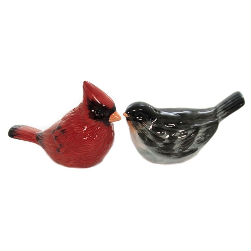 Tabletop 2.75" Holly And Ivy Salt/Pepper Set Christmas Red Bird Cardinal Certified International  -  Salt And Pepper Shaker Sets