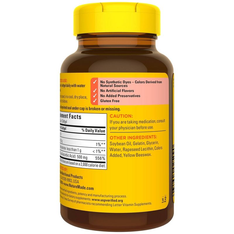 Nature Made Vitamin C 500mg Softgels - 60ct