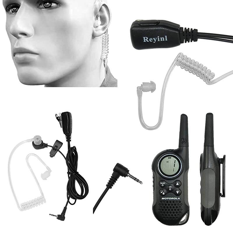 Walkie Talkie Earpiece Two Way Radio Noise Canceling Transparent Security Headset Compatible Motorola Talkabout T600 T800 MD200TPR MH230R MR350R MS350R MT350R MG160A MJ270R Two Way Radio(Pair)