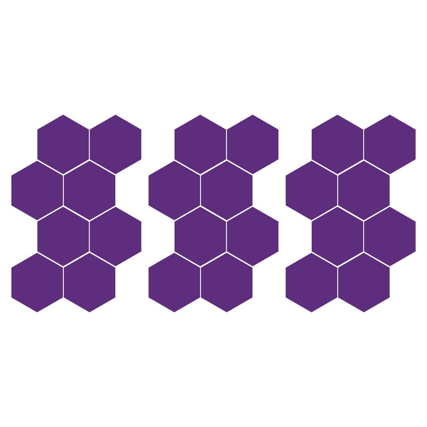 LiteMark 1 Inch Blue Hexagon Decals - Pack of 208