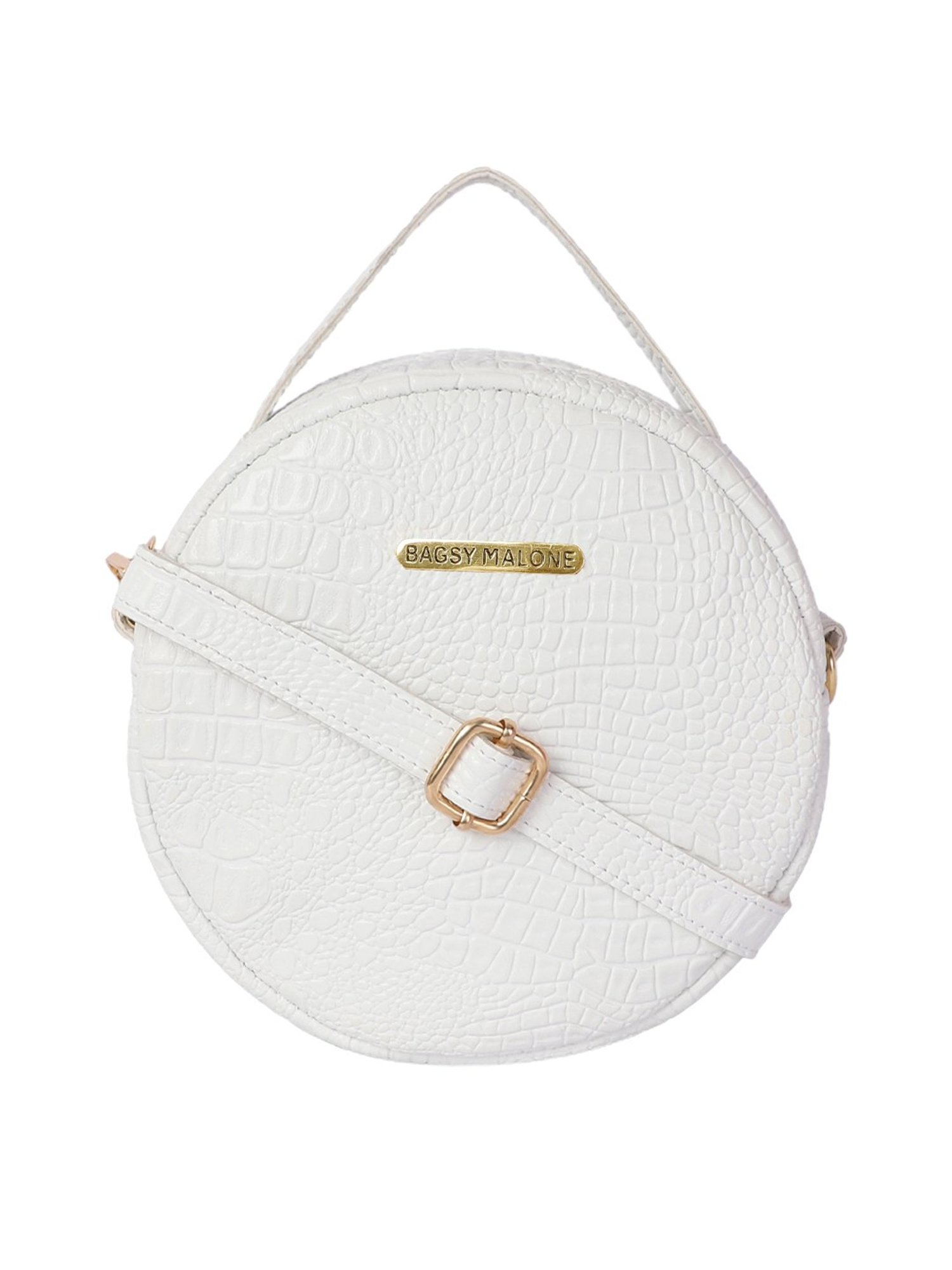 Bagsy Malone Croco White Animal Effect Medium Handbag
