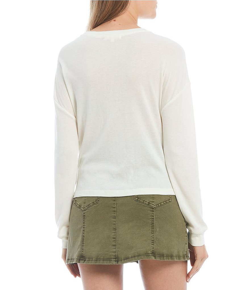Copper Key Long Dolman Sleeve Knit Pocket Tee