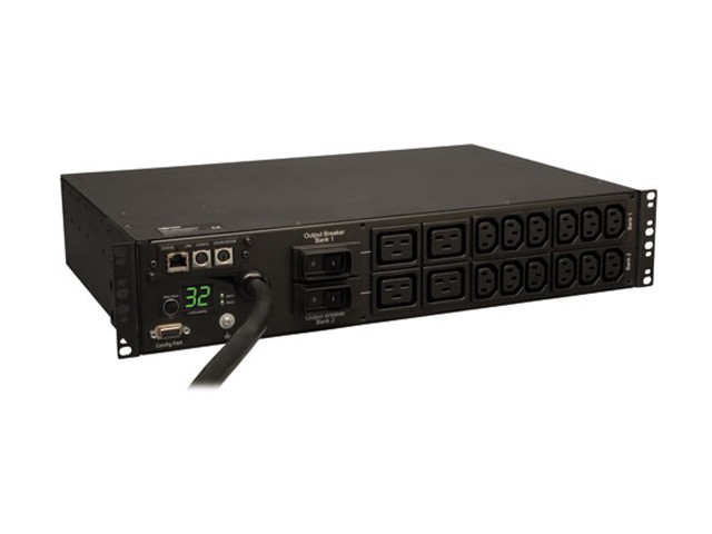 Tripp Lite Basic PDU, 30A, 24 Outlets (5-15R), 120V, L5-30P Input, 15 ft. Cord, 1U Rack-Mount Power (PDU2430)