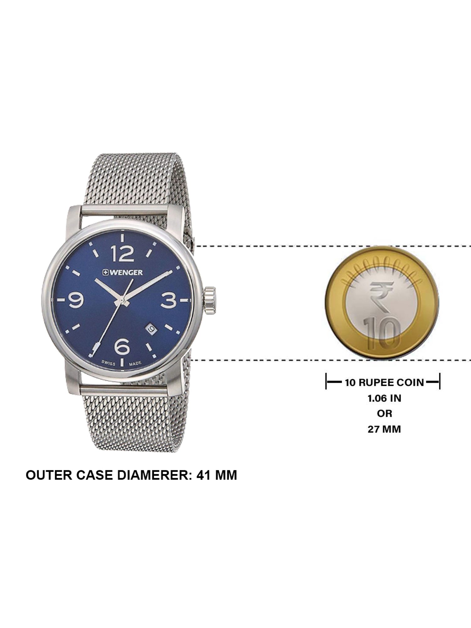 Wenger 01.1041.125 Urban Metropolitan Swiss Made Watch for Men