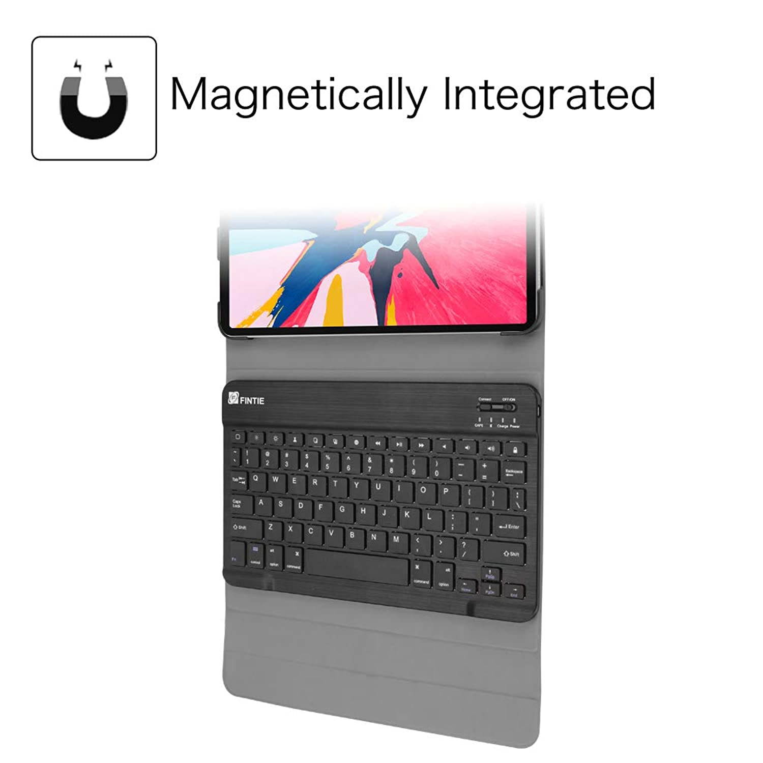 Fintie Keyboard Case for iPad Pro 11&rdquo; 2018 [Supports 2nd Gen Pencil Charging Mode] - Slim Shell Stand Cover with [Secure Pencil Holder] Magnetically Detachable Wireless Bluetooth Keyboard, Black