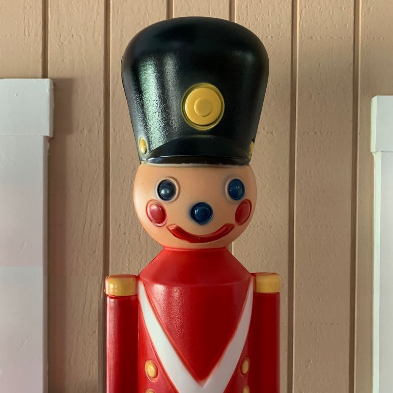 Christmas 30.5" Toy Soldier With Black Hat Lighted Indoor Outdoor  -  Novelty Sculpture Lights