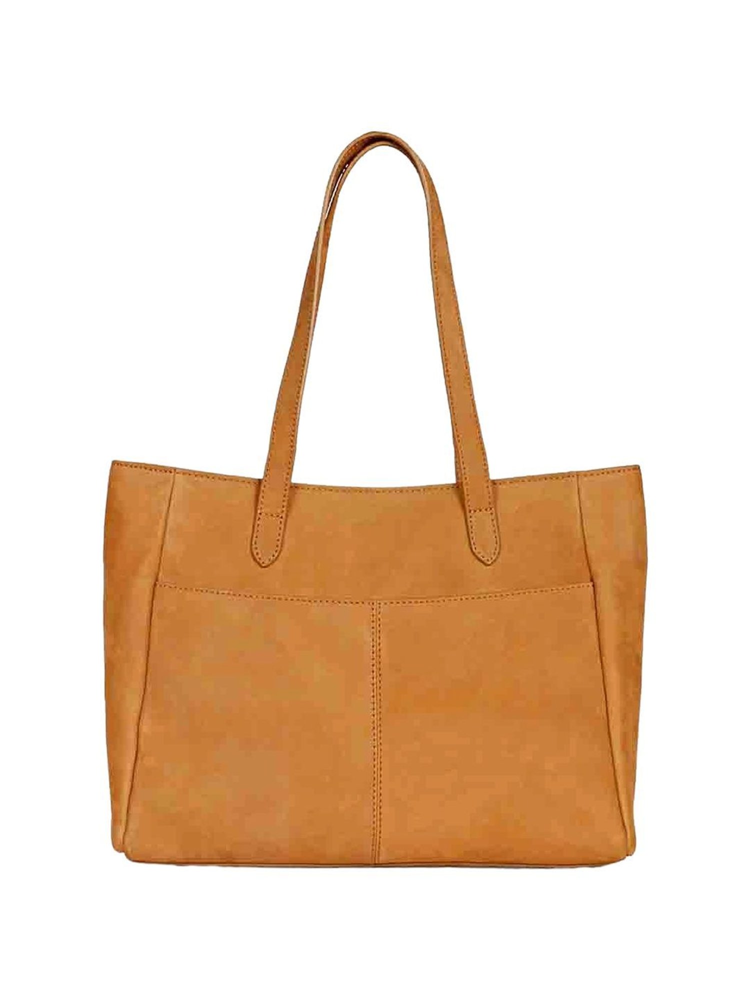 Saint G Tan Solid Medium Shoulder Handbag