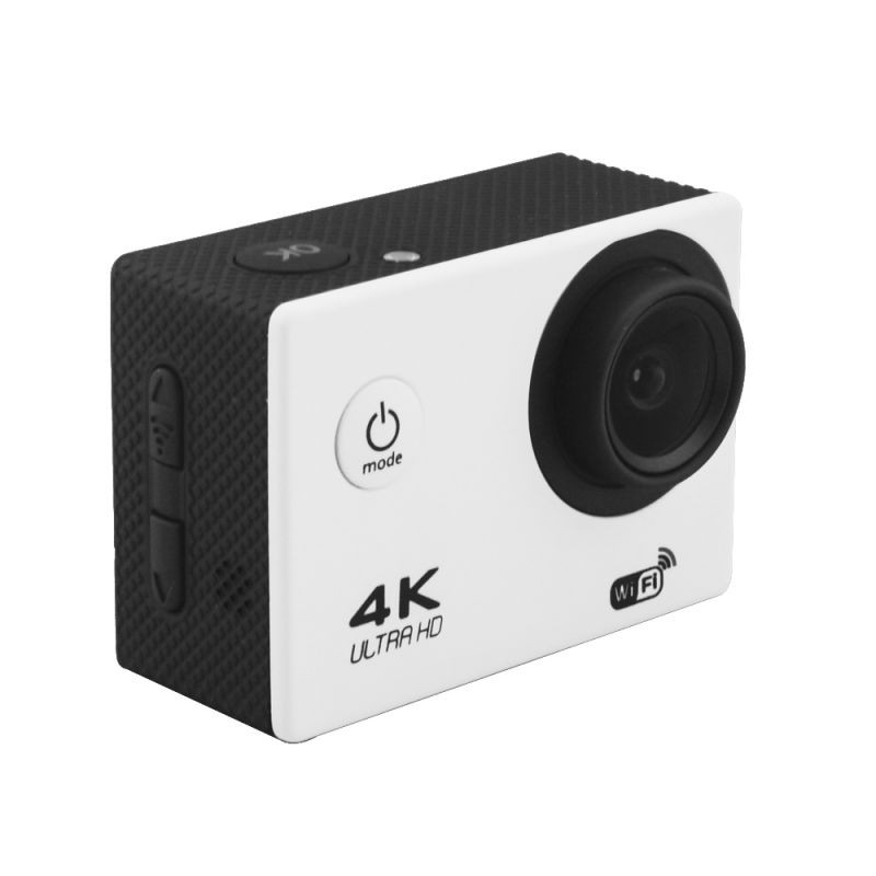 Waterproof HD sports camera, 1080P full 170&deg; wide angle gopro4K HD sports camera with WIFI transport 30 meters waterproof--white