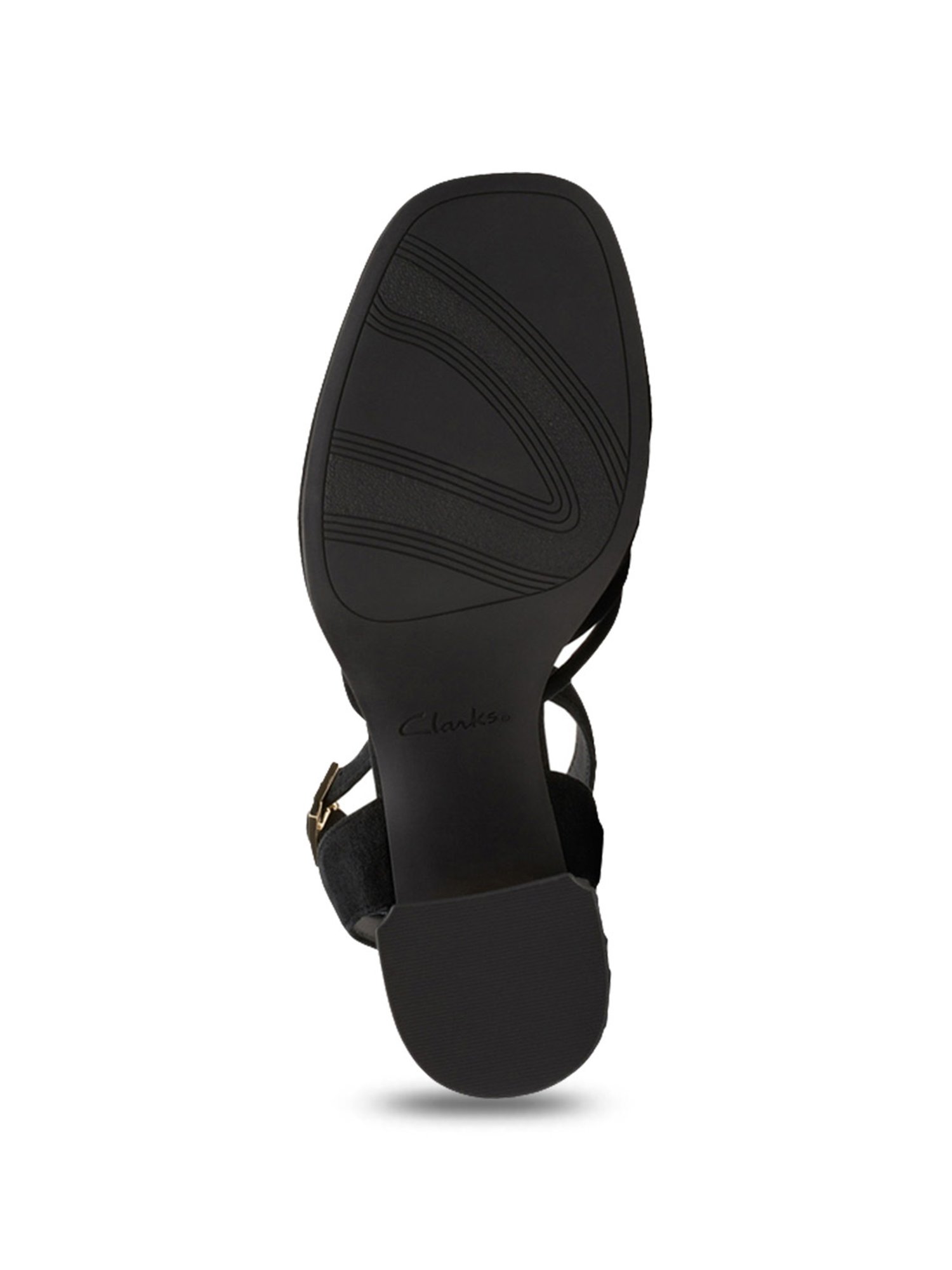 Clarks Women's Ritzy75 Faye Black Ankle Strap Sandals