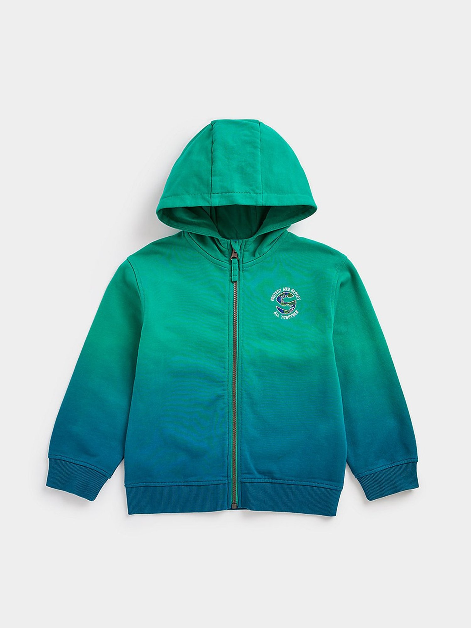 Mothercare Kids Green & Blue Ombre Full Sleeves Sweatshirt
