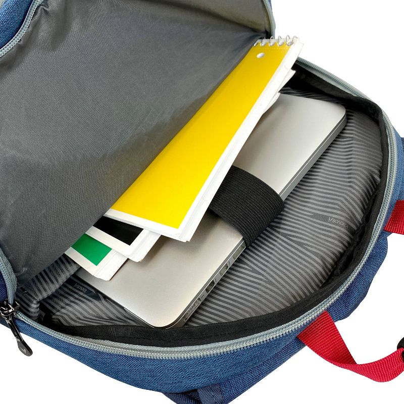 Bondka 20.5" Jumpstreet Backpack - Blue/Black with Red Accent