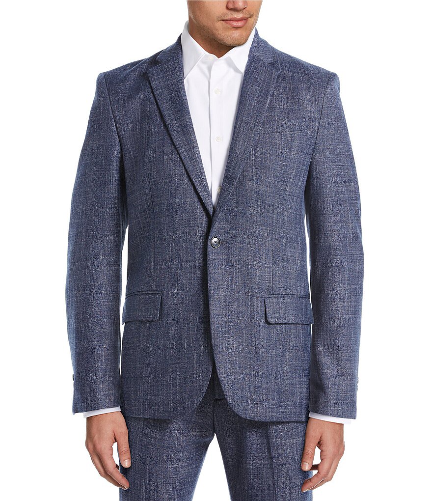 Perry Ellis Big & Tall Slim-Fit Cross Hatch Blazer