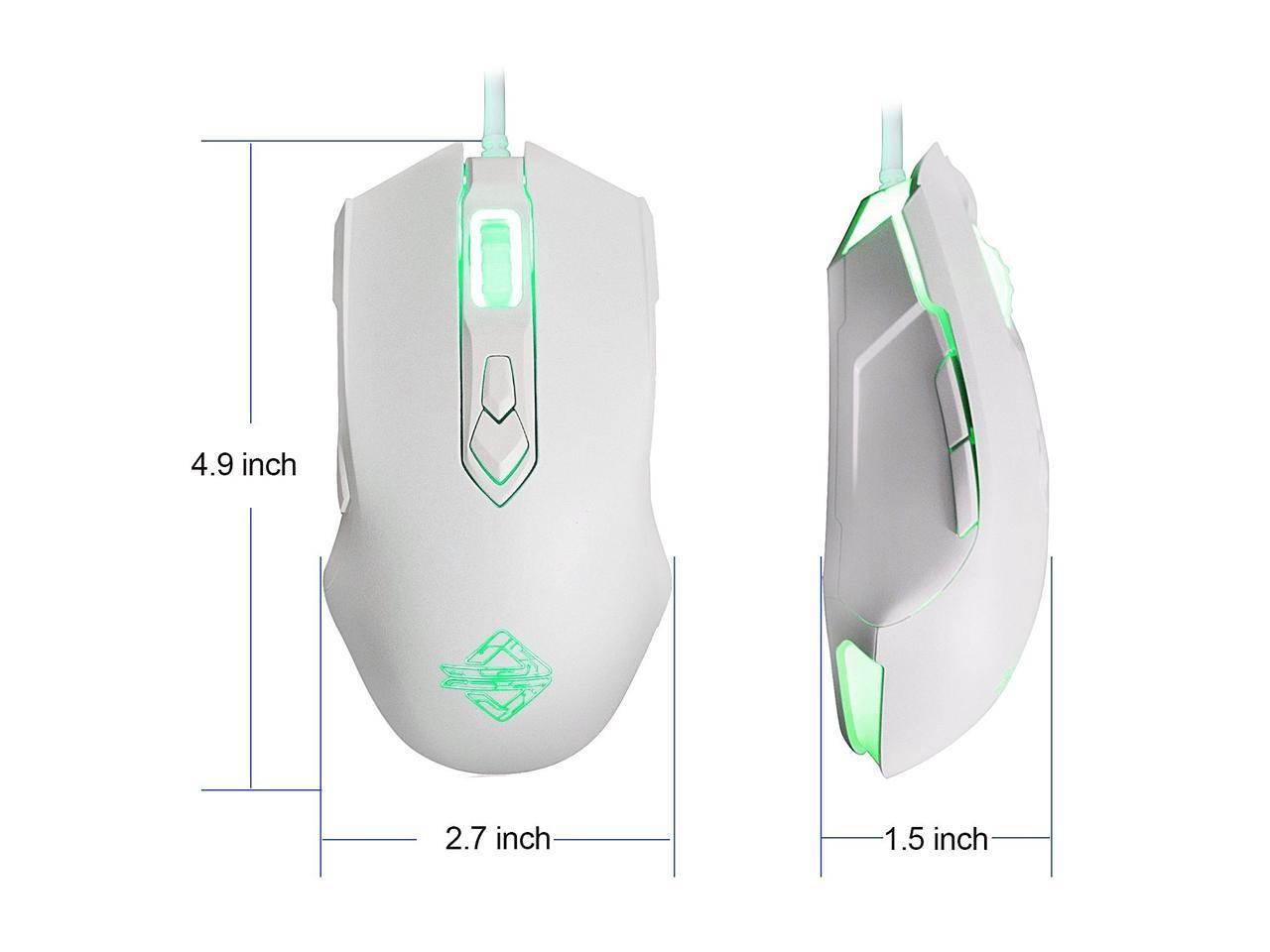 Ajazz AJ52 Watcher RGB Backlit Ergonomic Gaming Mouse, 2500 DPI A5050 7 Programmable Buttons Wired Gaming Mice for Windows Mac OS Linux, Competitor Black