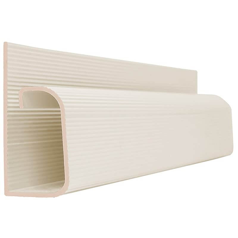 Large J Channel Cable Raceway Self Adhesive Desk Cord Organizer and Wire Manager Beige 48 4 Feet 6 Pack