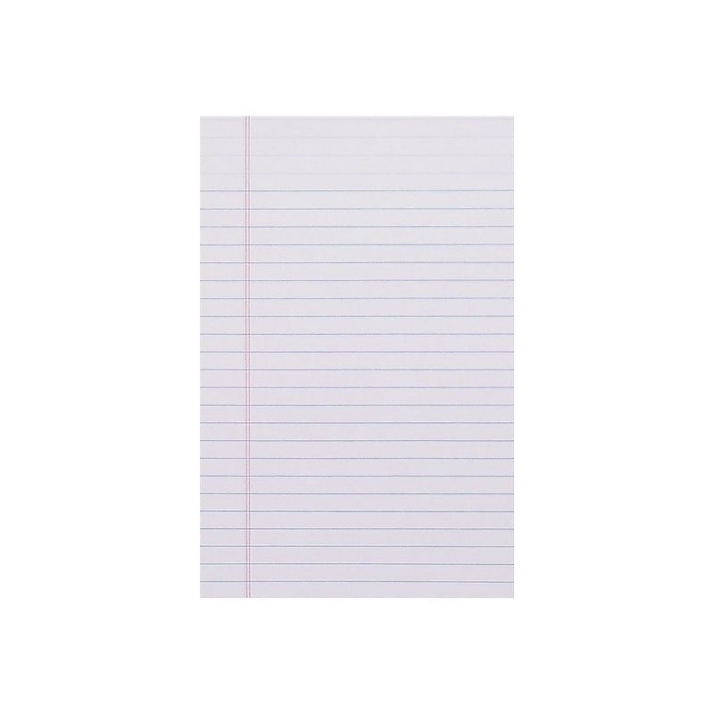 Staples Notepads 5" x 8" Narrow White 50 Sh./Pad 12 Pads/PK TR57330/18600