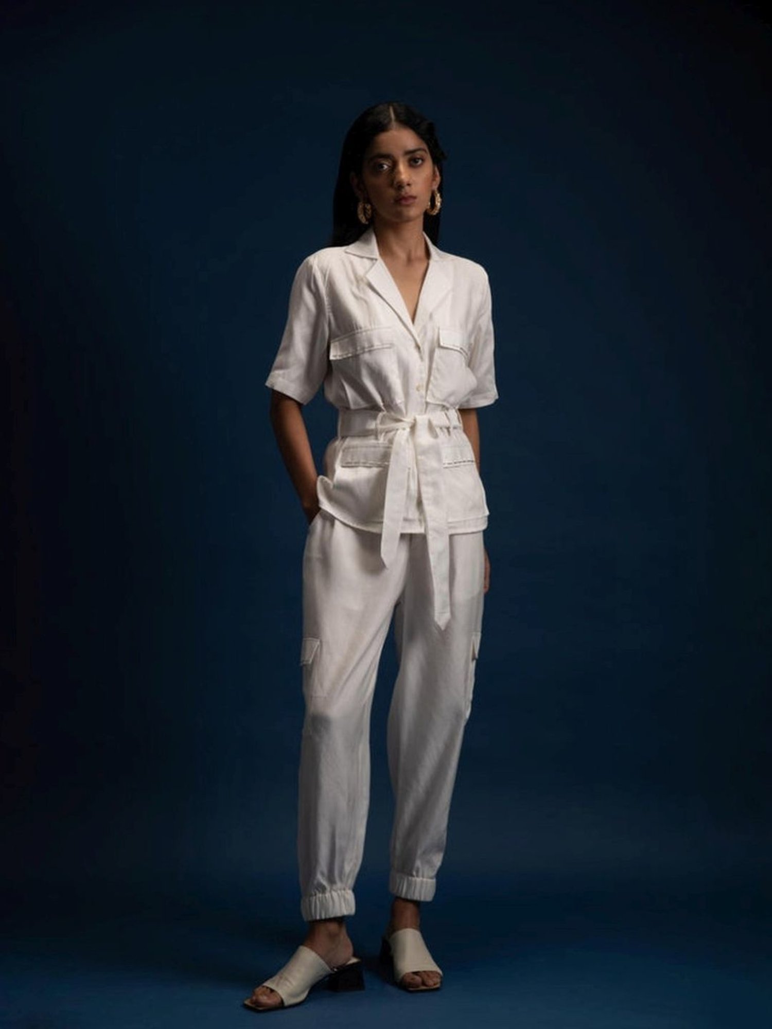 Khajoor Studio White Fragments Morning Safari Shirt