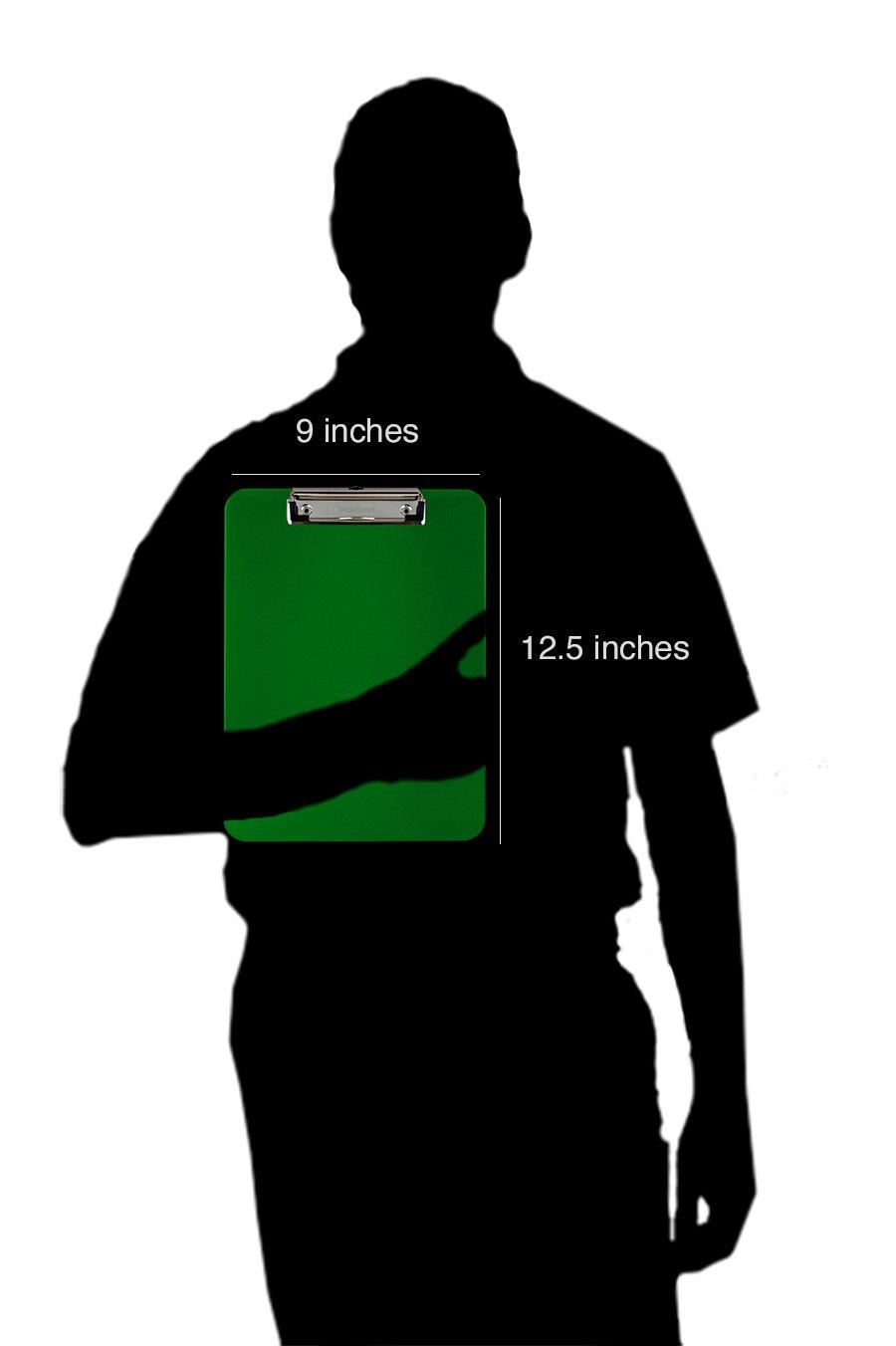 Trade Quest Plastic Clipboard Opaque Color Letter Size Low Profile Clip (Pack of 6) (Green)