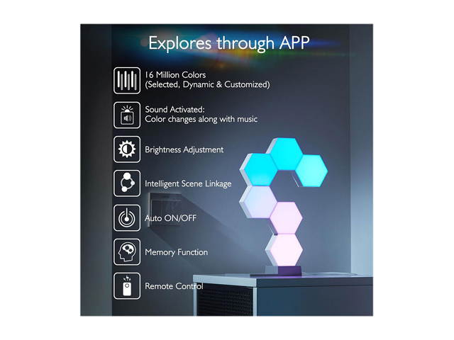 LifeSmart 11 Pack WiFi Smart LED Light Kit DIY Night Lamp Voice Control Work with Alexa Google Home