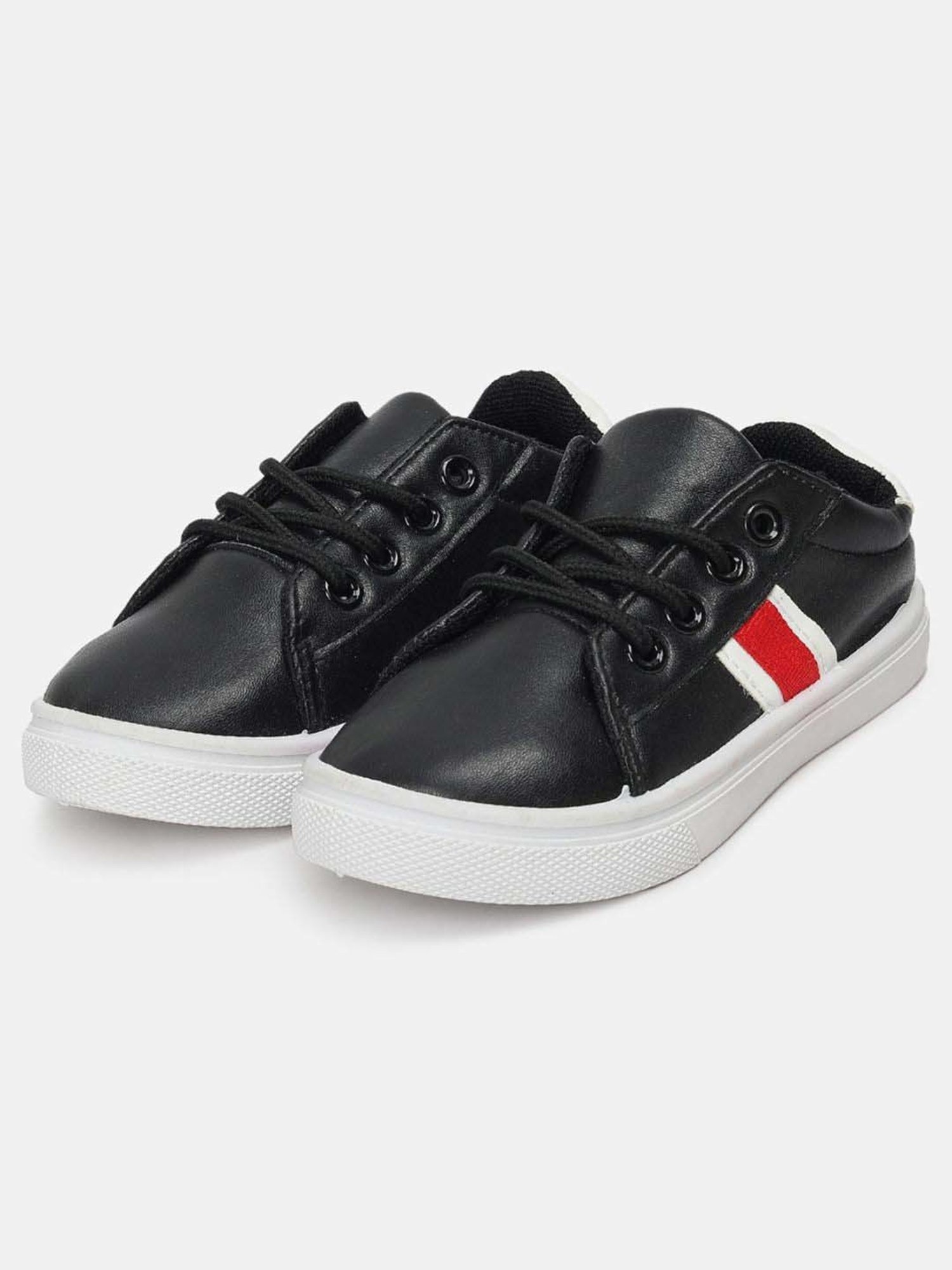 Baby Moo Kids Brown & White Velcro Shoes