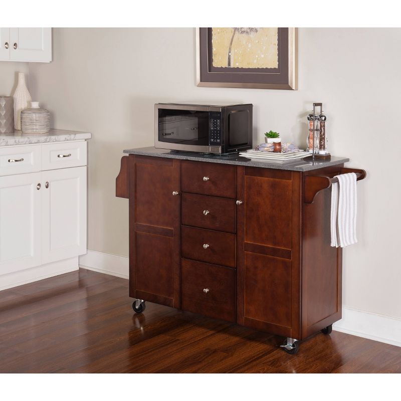 Origami Wood Top Steel Kitchen Organizer 3 Mesh Basket Sliding Drawer (2 Pack)