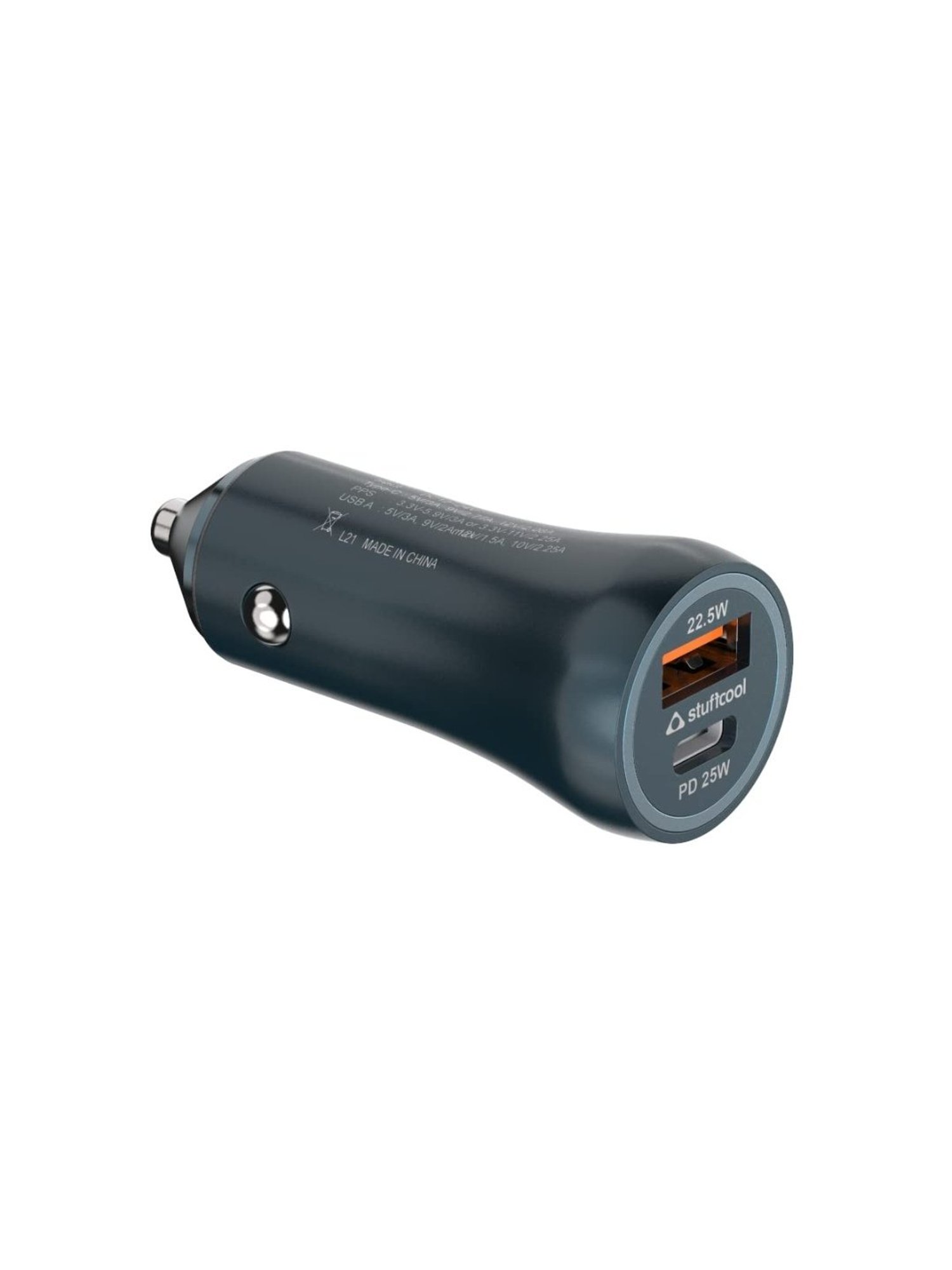 Stuffcool Ultimus 47W Dual Port Car Charger with 25W PPS PD Type C & 22.5W QC3.0 Type A Port (Blue)