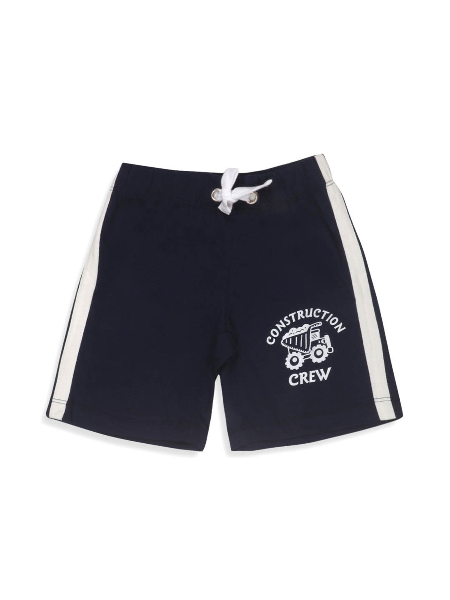 Lazy Shark Kids Grey & Navy Printed  T-Shirt with  Shorts