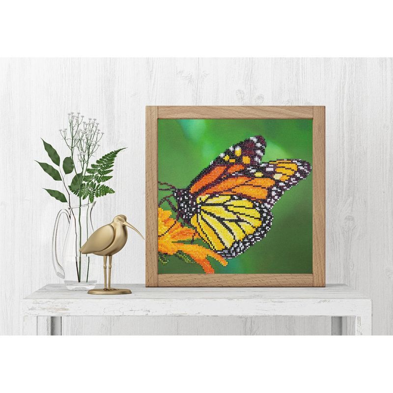 Leisure Arts Diamond Art Intermediate Kit 12"X12"-Monarch Butterfly